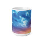 Ceramic White Cup 15oz - Sunset Sky (Variant 2)