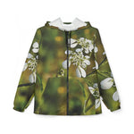 Windbreaker Jacket - Flower, White Petals