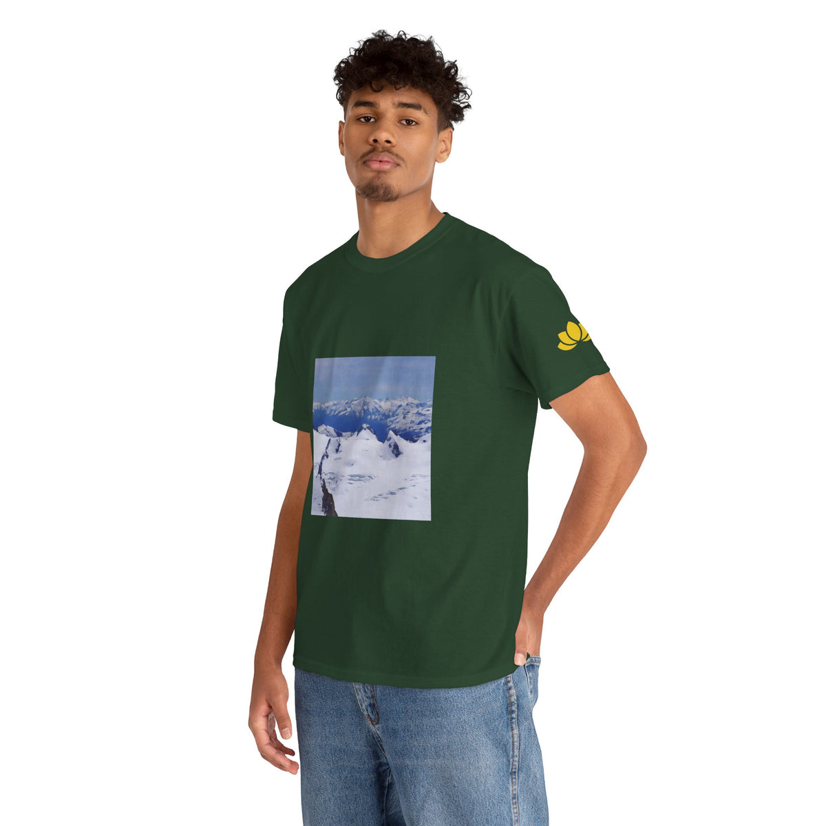 Unisex Heavy Cotton Tee - View from Mont Blanc