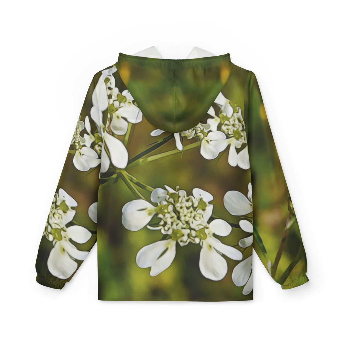 Windbreaker Jacket - Flower, White Petals
