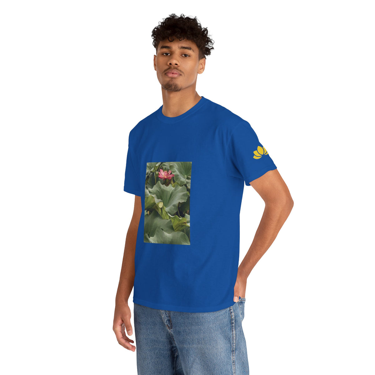 Unisex Heavy Cotton Tee - Poly Art - Flower of Lotus (Variant 2)