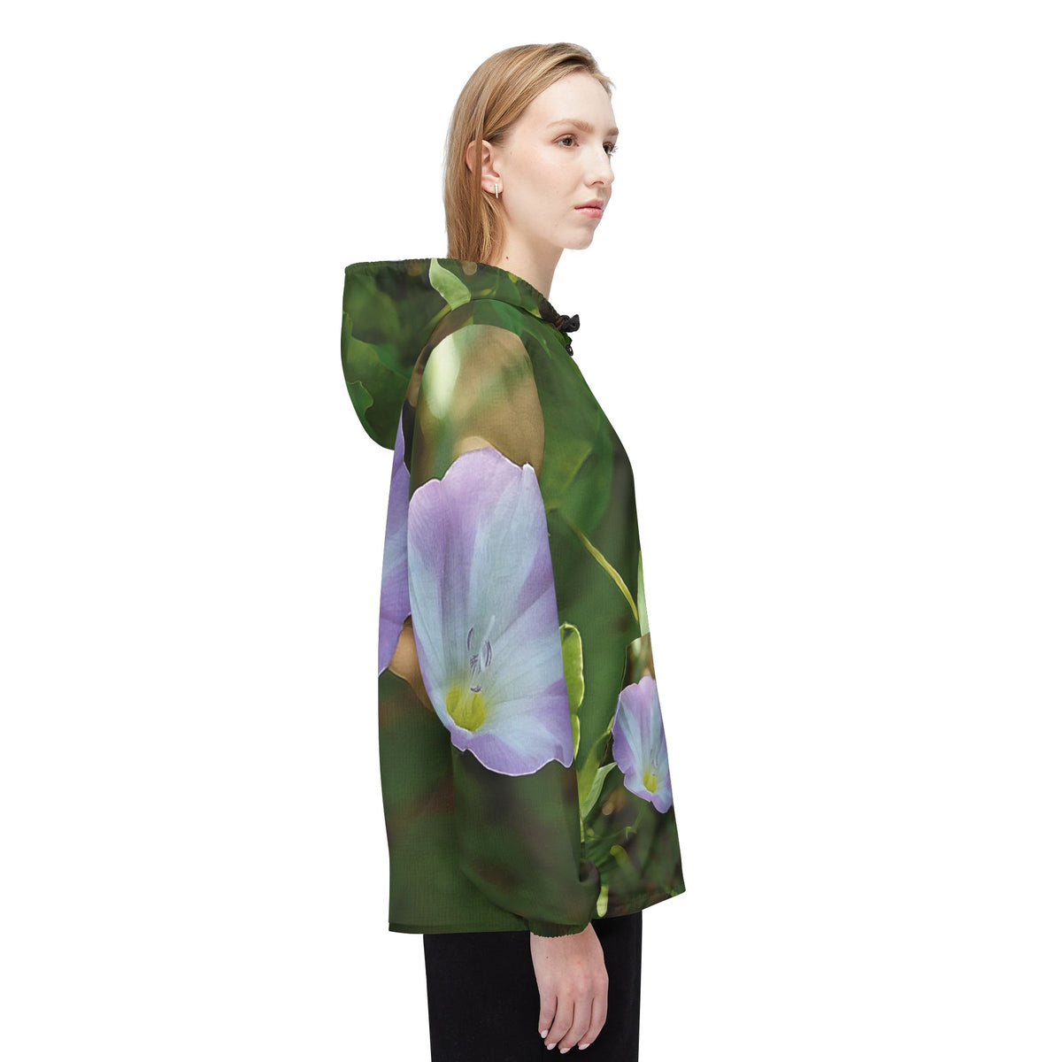 Windbreaker Jacket - Flower of Convolvulus Arvensis/Vilucchio