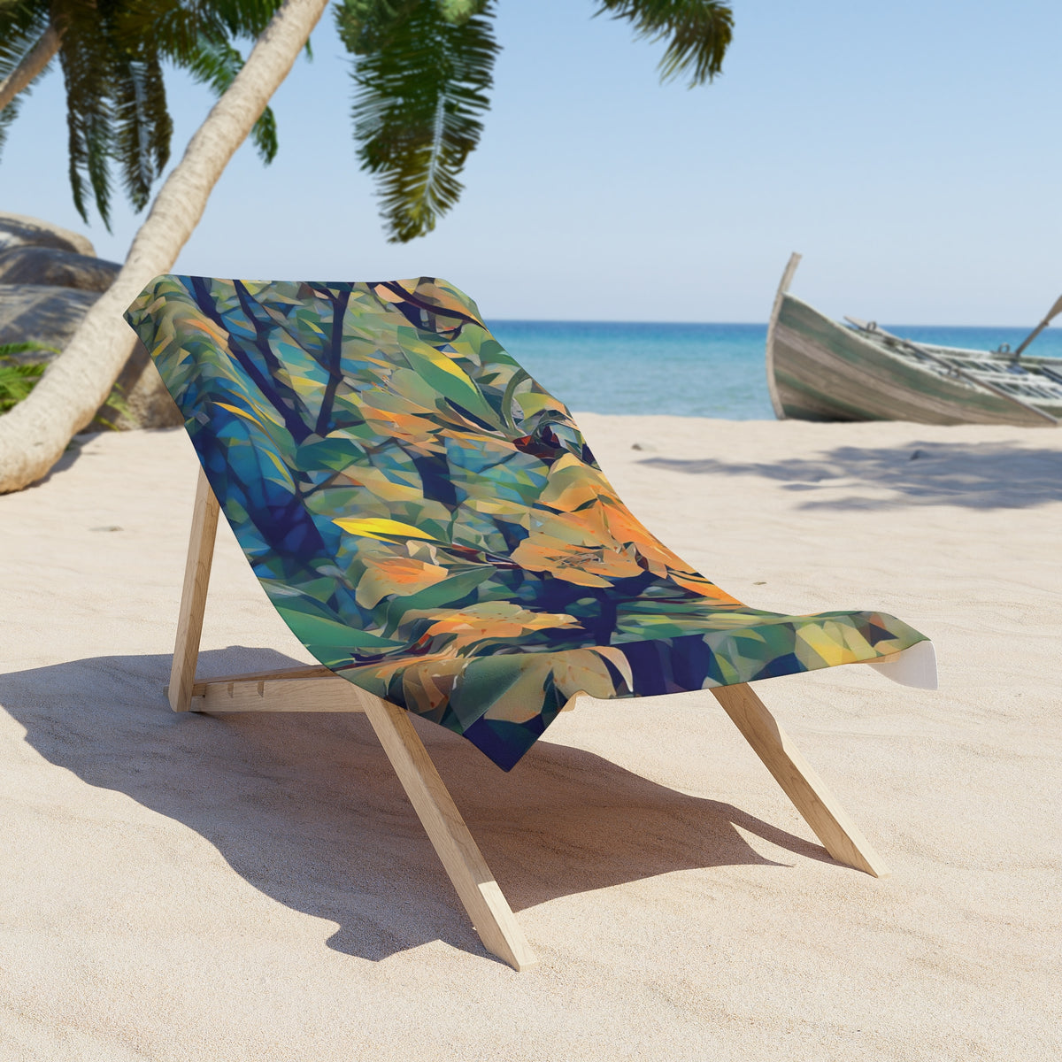 Beach Towel – Poly Art - Apple's Tree Flower (Variant 06)