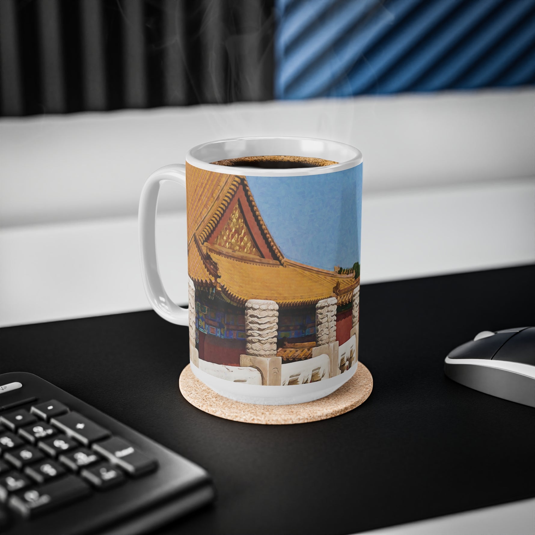 Ceramic White Cup 15oz - China's Beauty (Color Variant)