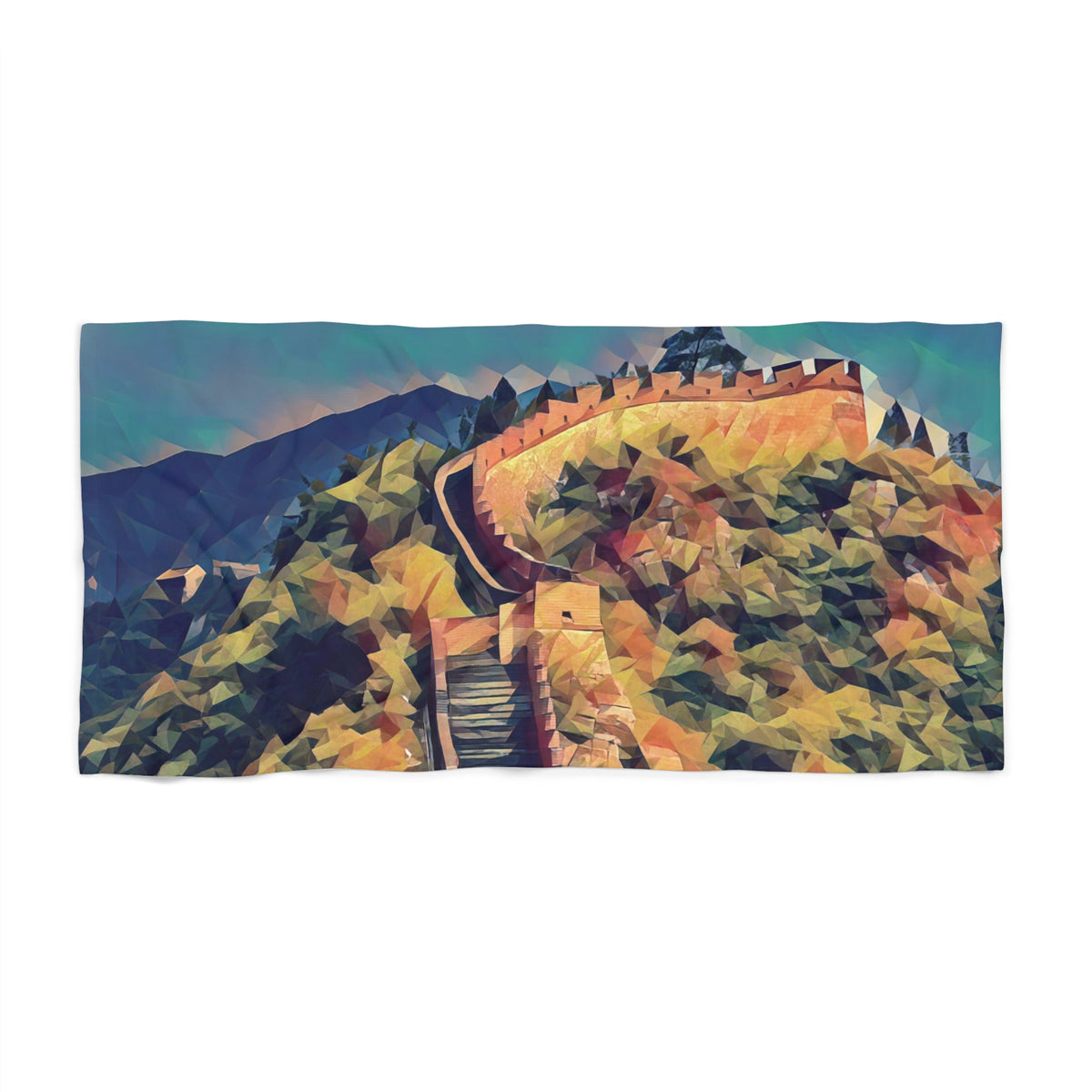 Beach Towel – Poly Art - China's Great Wall (Variant 2)