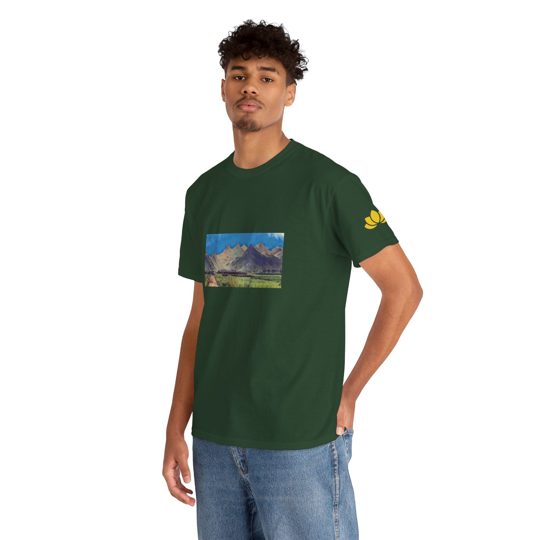 Unisex Heavy Cotton Tee - Poly Art - China's Guilin Hills