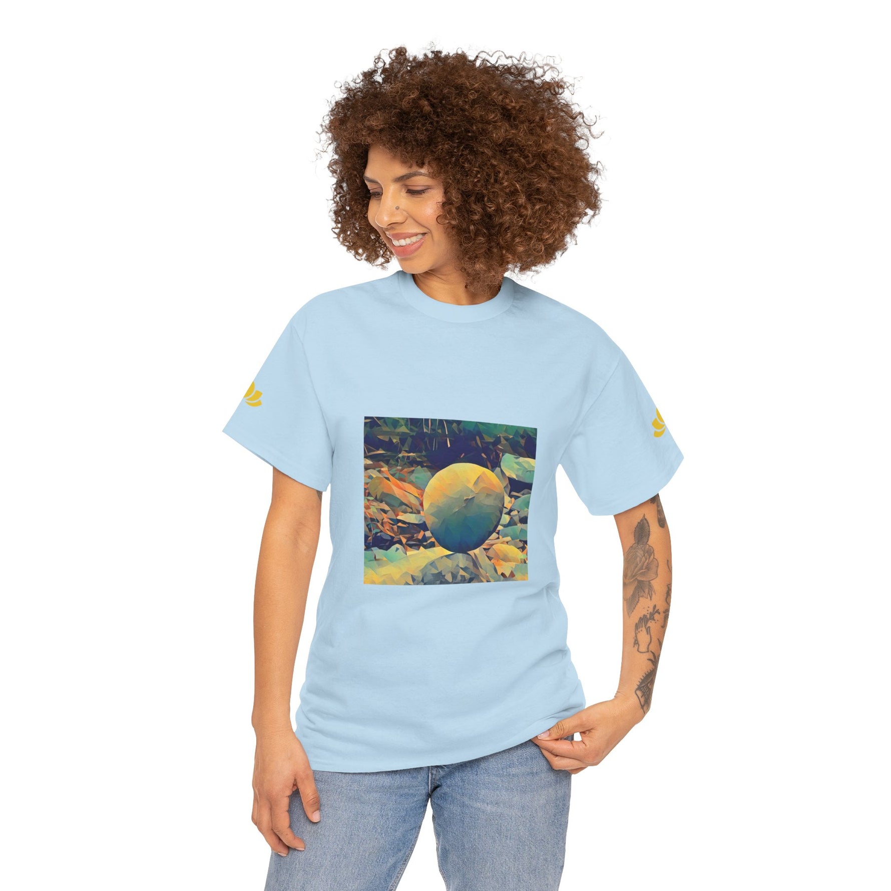 Unisex Heavy Cotton Tee - Poly Art - Stone Balance