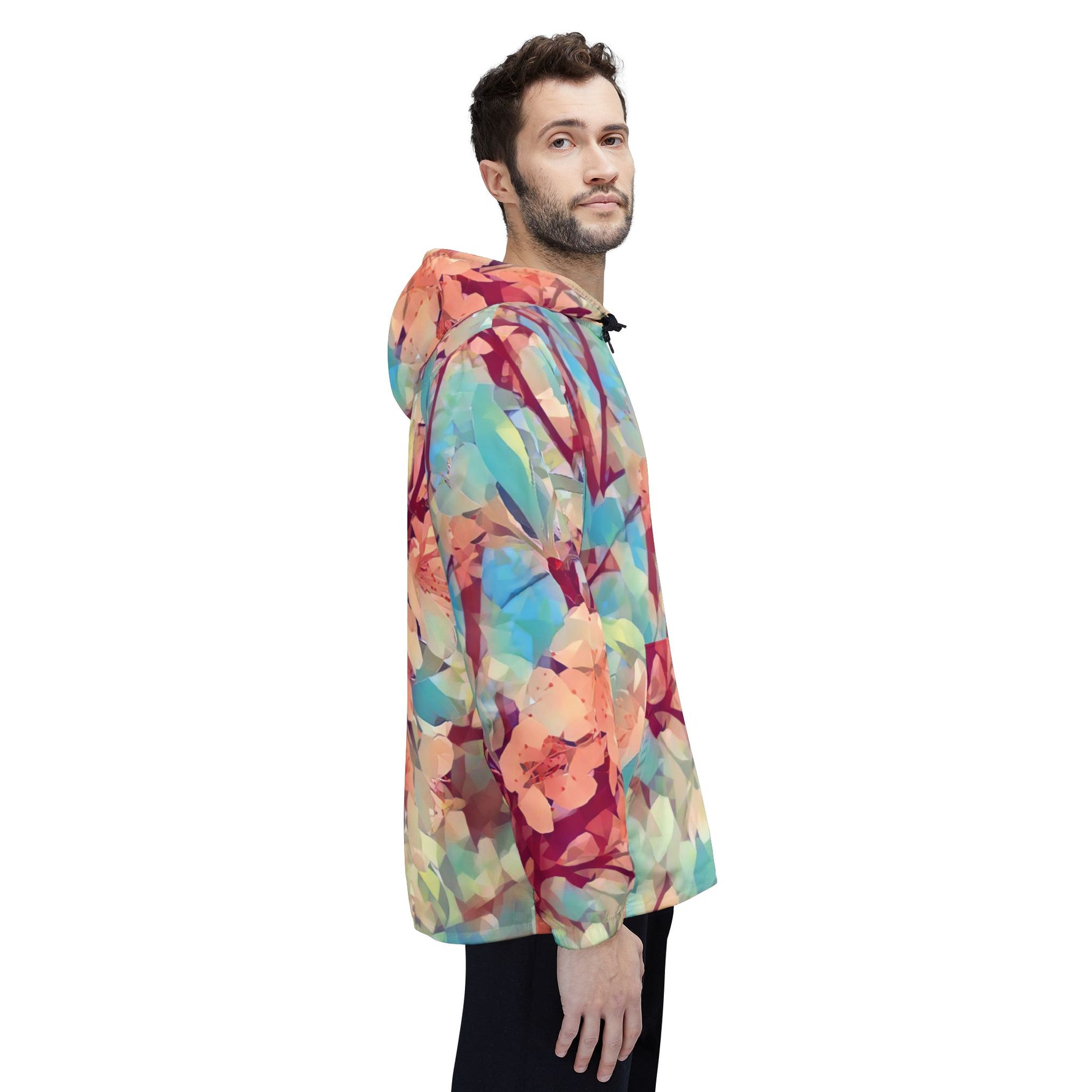 Windbreaker Jacket - Poly Art - Apple's Tree Flower (Variant 3)