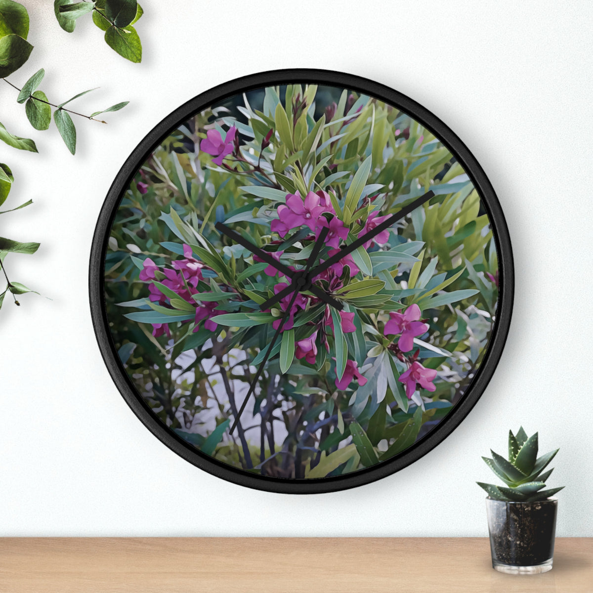 Wall Clock - Flower of Oleander