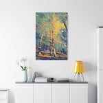 Stretched Matte Canvas - Poly Art - Forest (Variant 01)