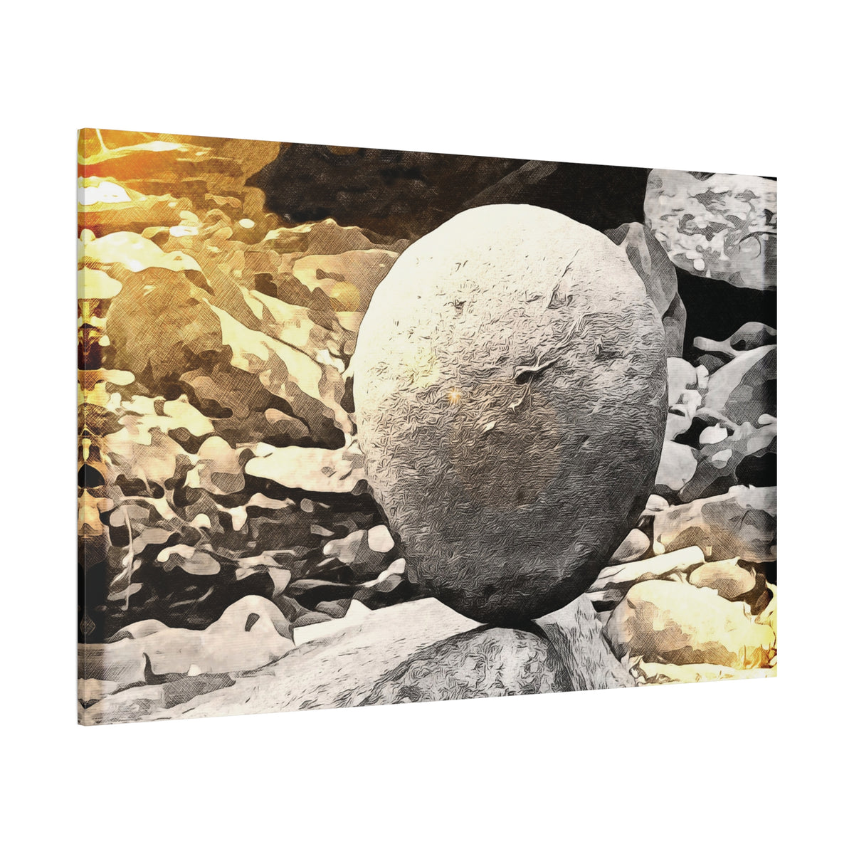 Stretched Matte Canvas - Stone Balance (Variant 1)