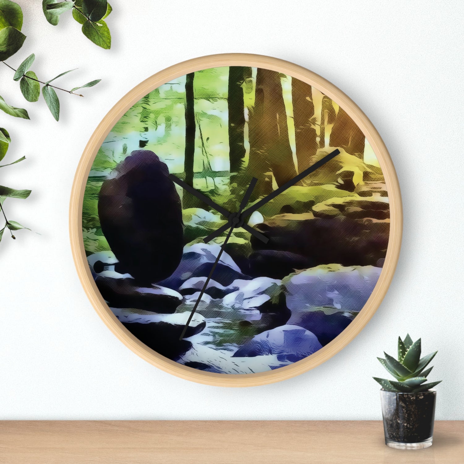 Wall Clock - Stone Balance (Variant 2)
