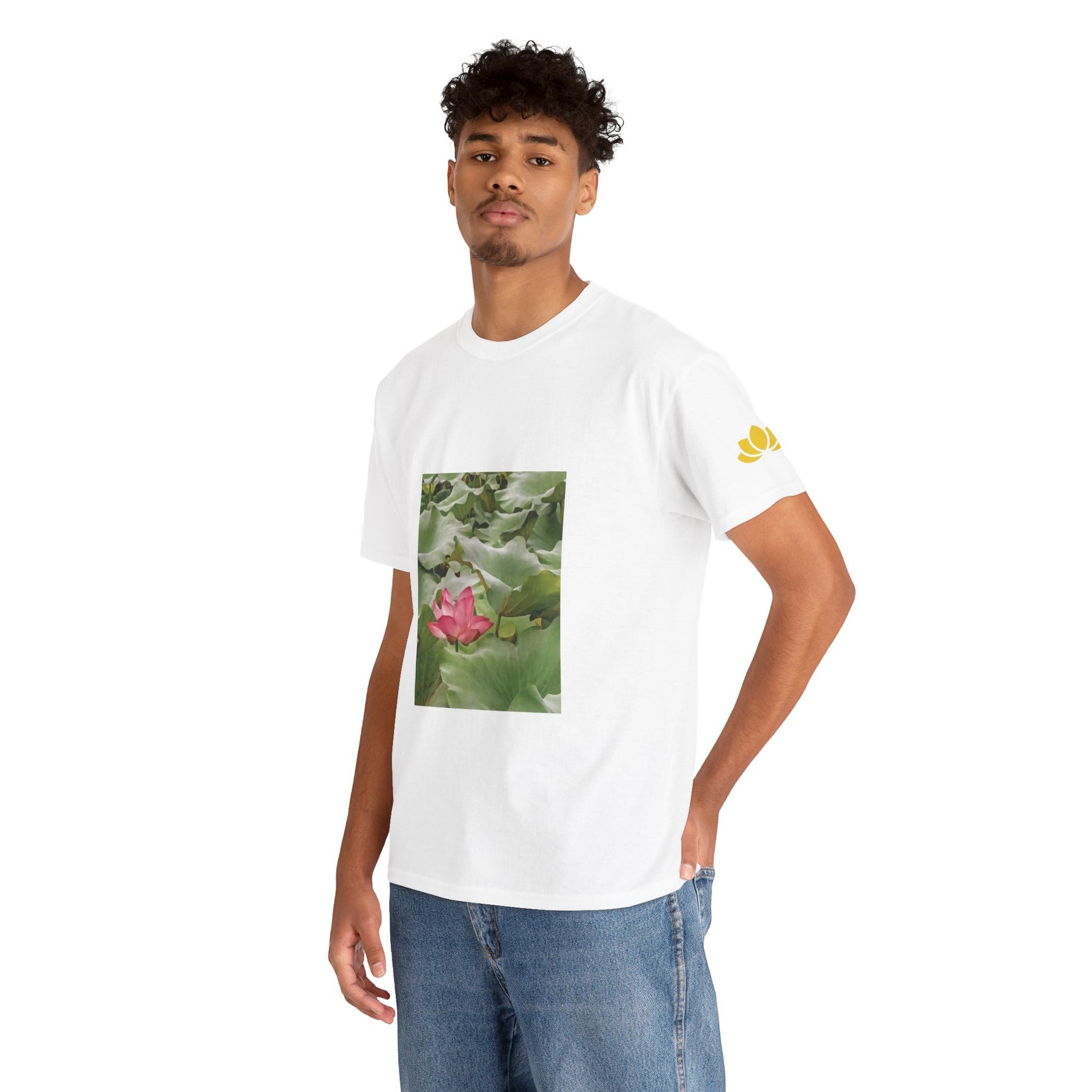 Unisex Heavy Cotton Tee - Flower of Lotus (Variant 1)