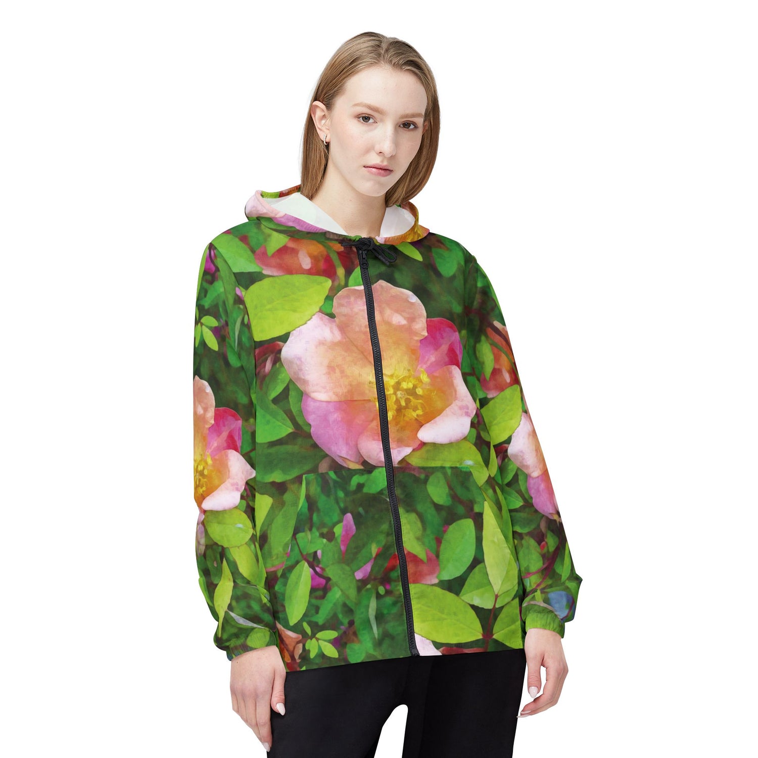 Windbreaker Jacket - Flower of Rose
