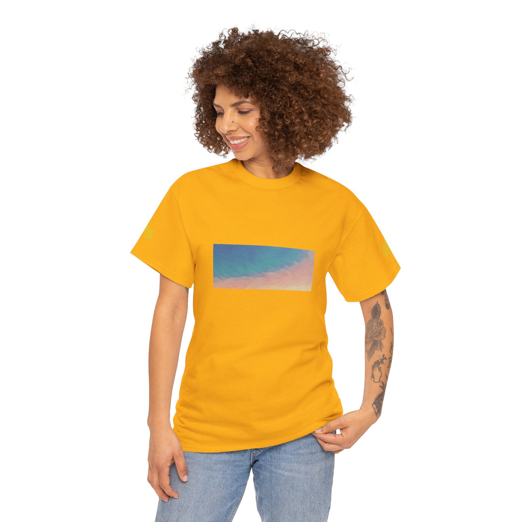 Unisex Heavy Cotton Tee - Poly Art - Sunset Sky (Variant 2)