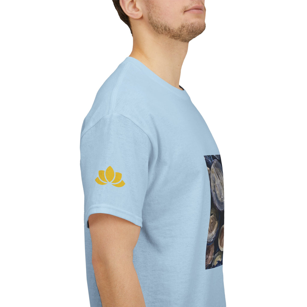 Unisex Heavy Cotton Tee - Poly Art - Wooden Trunks (Variant 2)