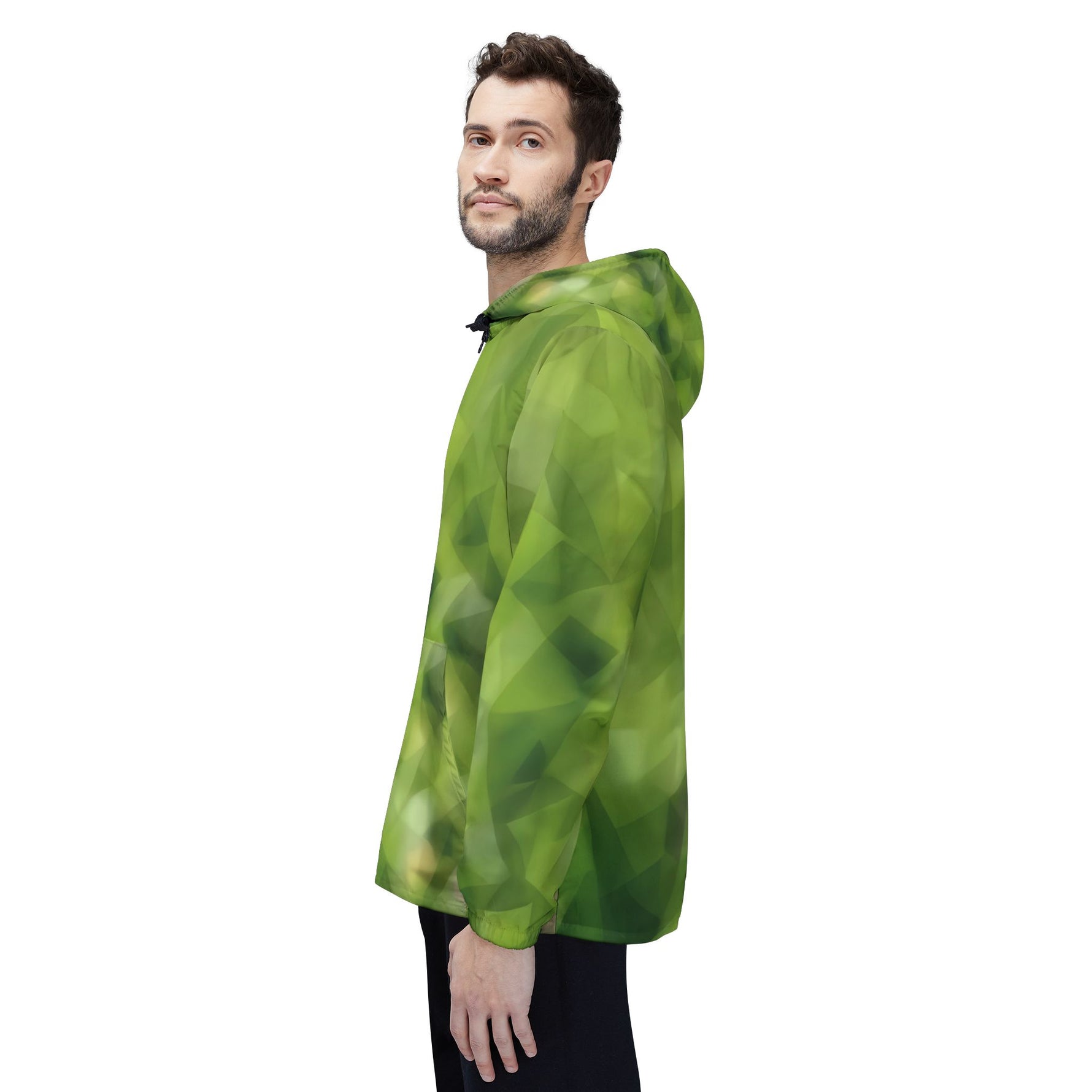 Windbreaker Jacket - Poly Art - Green Grass