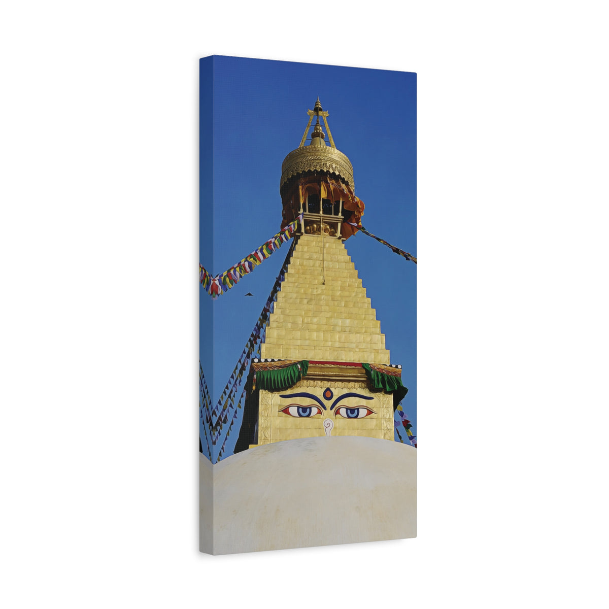 Stretched Matte Canvas - Nepal, Stupa with Buddha's Eyes (Variant 4)
