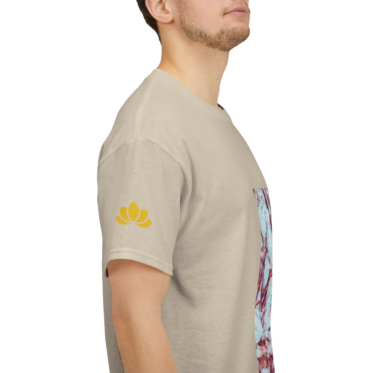 Unisex Heavy Cotton Tee - Poly Art - Apple's Tree Flower (Variant 4)