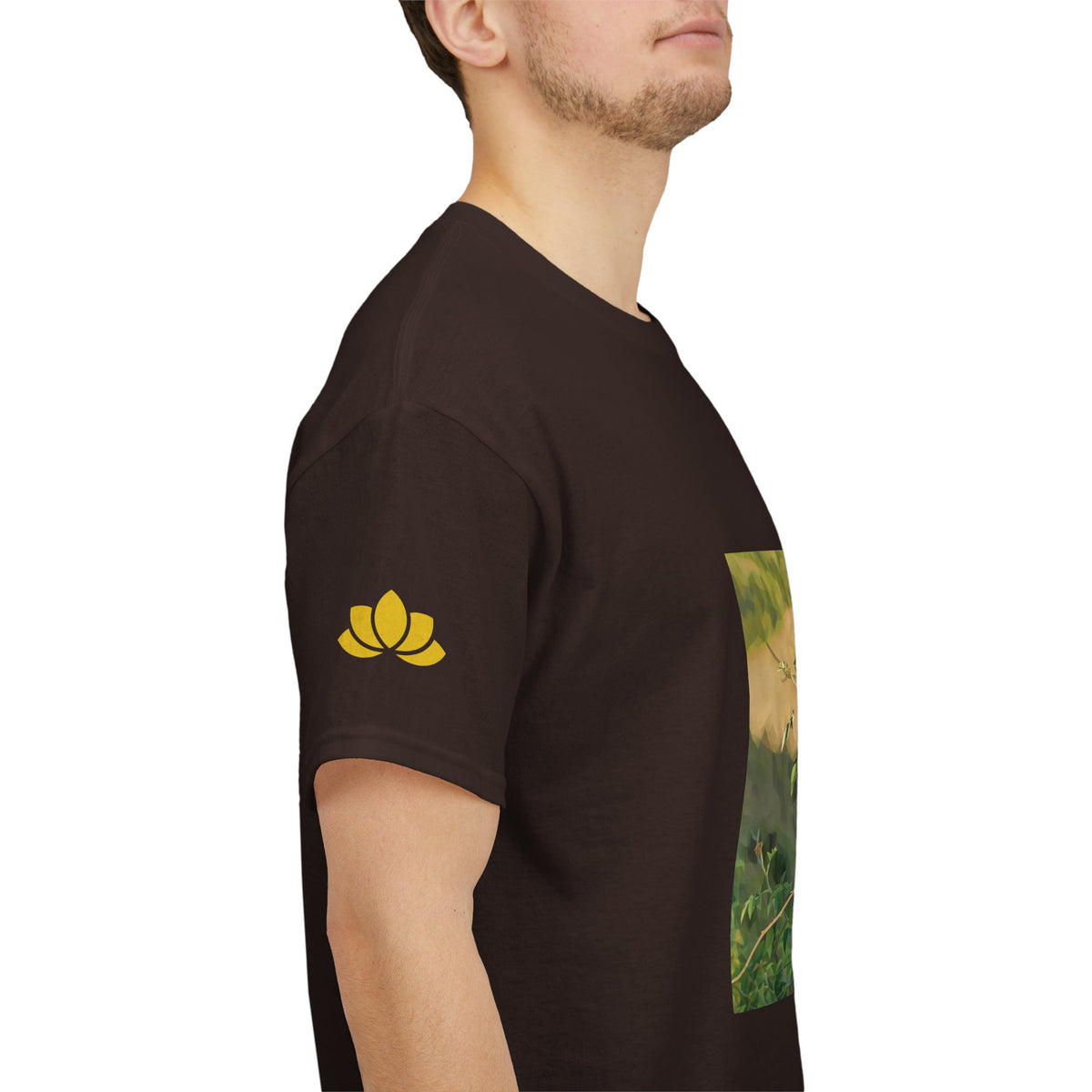 Unisex Heavy Cotton Tee - Poly Art - Rosehip Plant