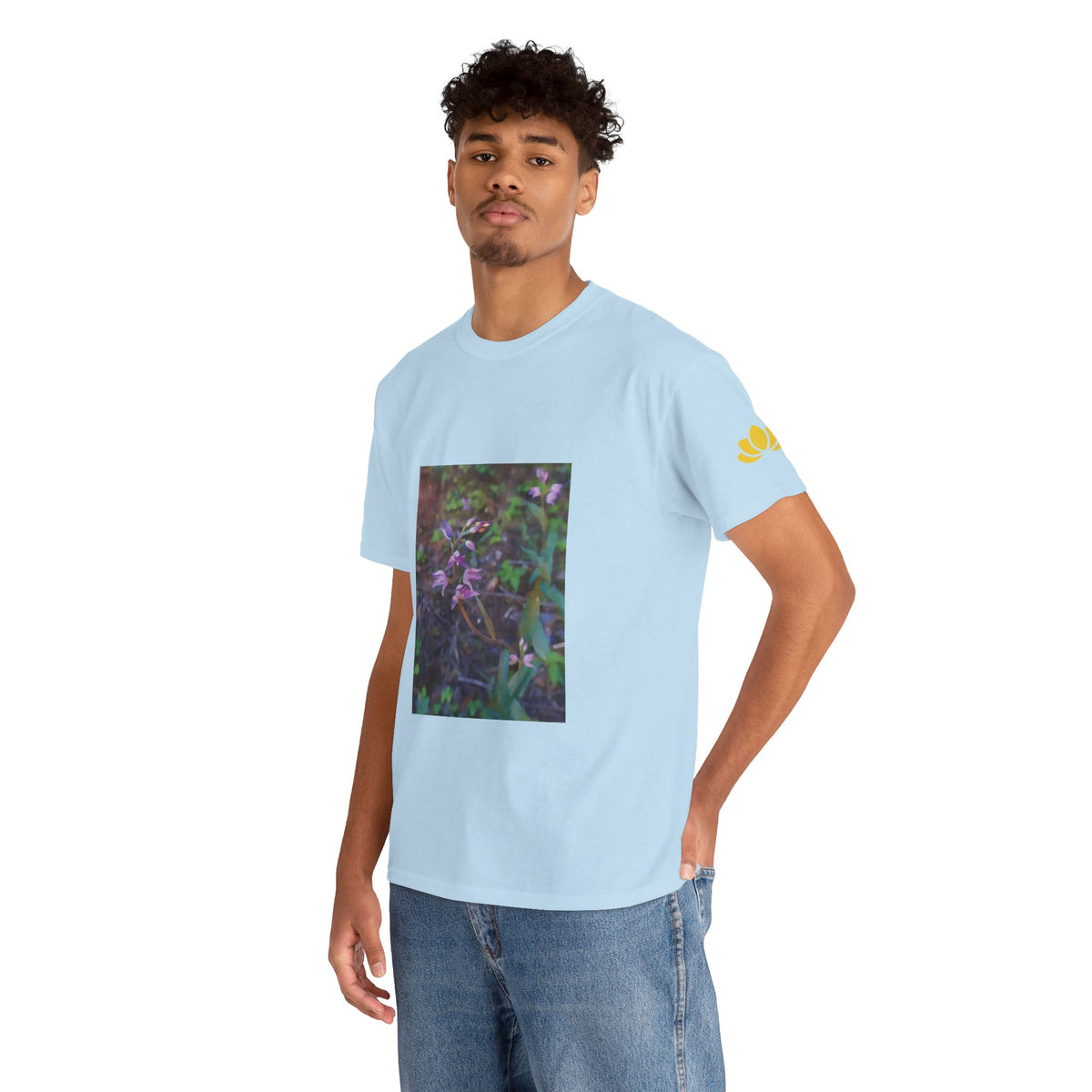 Unisex Heavy Cotton Tee - Flower of Cephalanthera Rubra