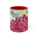 Mug 11oz - Poly Art - Flower of Dahlia in Red (Variant 2)