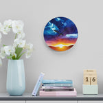 Acrylic Wall Clock - Poly Art - Sunset Sky (Variant 3)