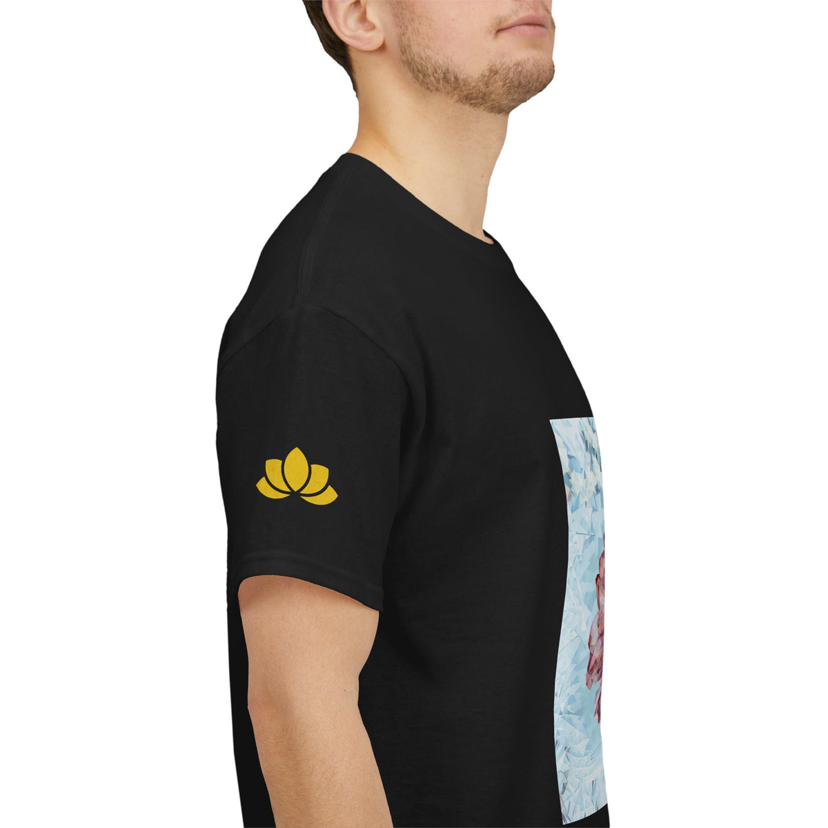 Unisex Heavy Cotton Tee - Poly Art - Flower of Dahlia (Variant 2)