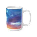 Ceramic White Cup 15oz - Sunset Sky (Variant 2)