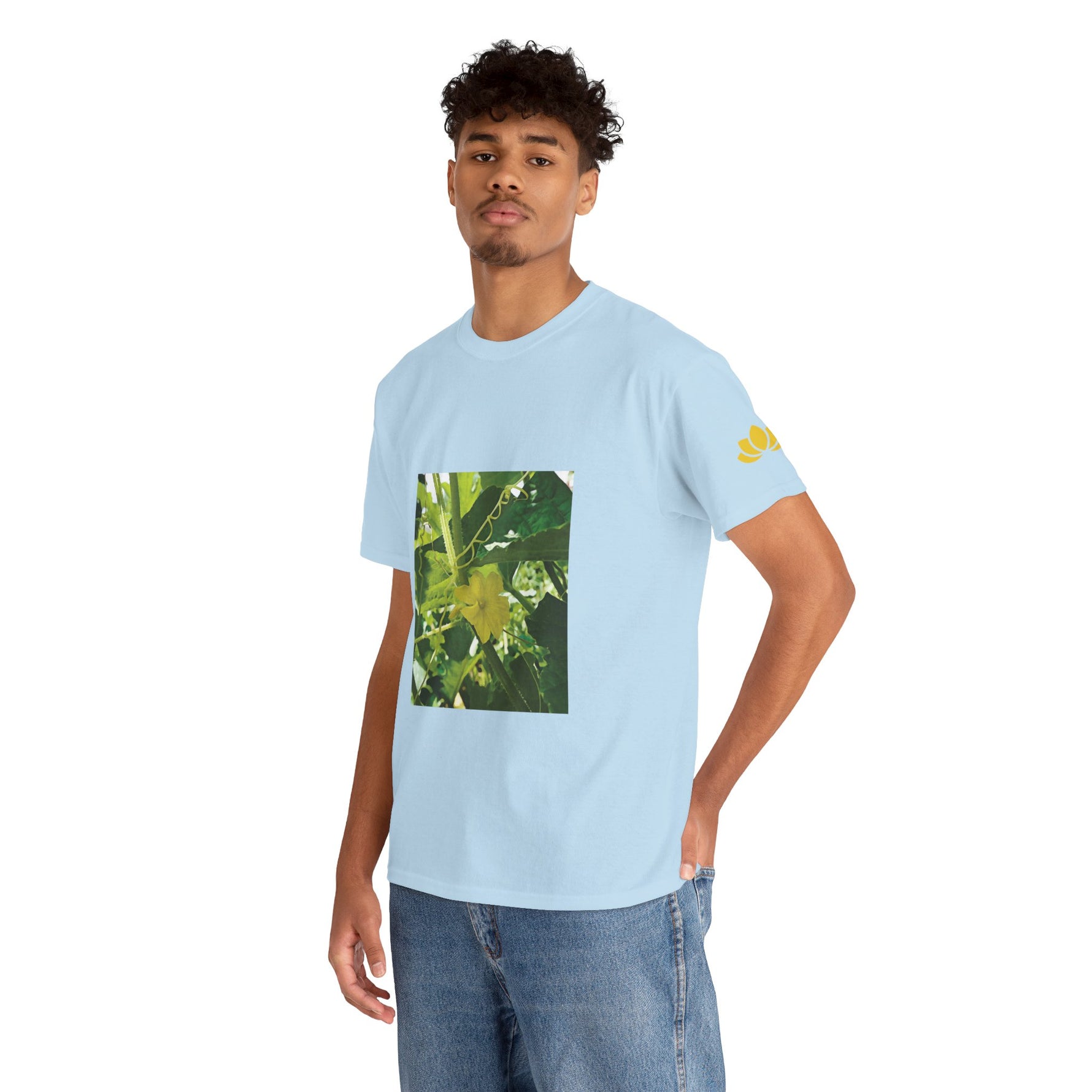 Unisex Heavy Cotton Tee - Flower of Cucumber
