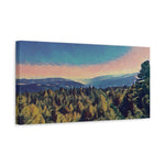 Stretched Matte Canvas - Poly Art - Tuscan Landscape (Variant 1)