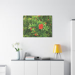 Stretched Matte Canvas - Flower of Melograno (Punica Granatum)