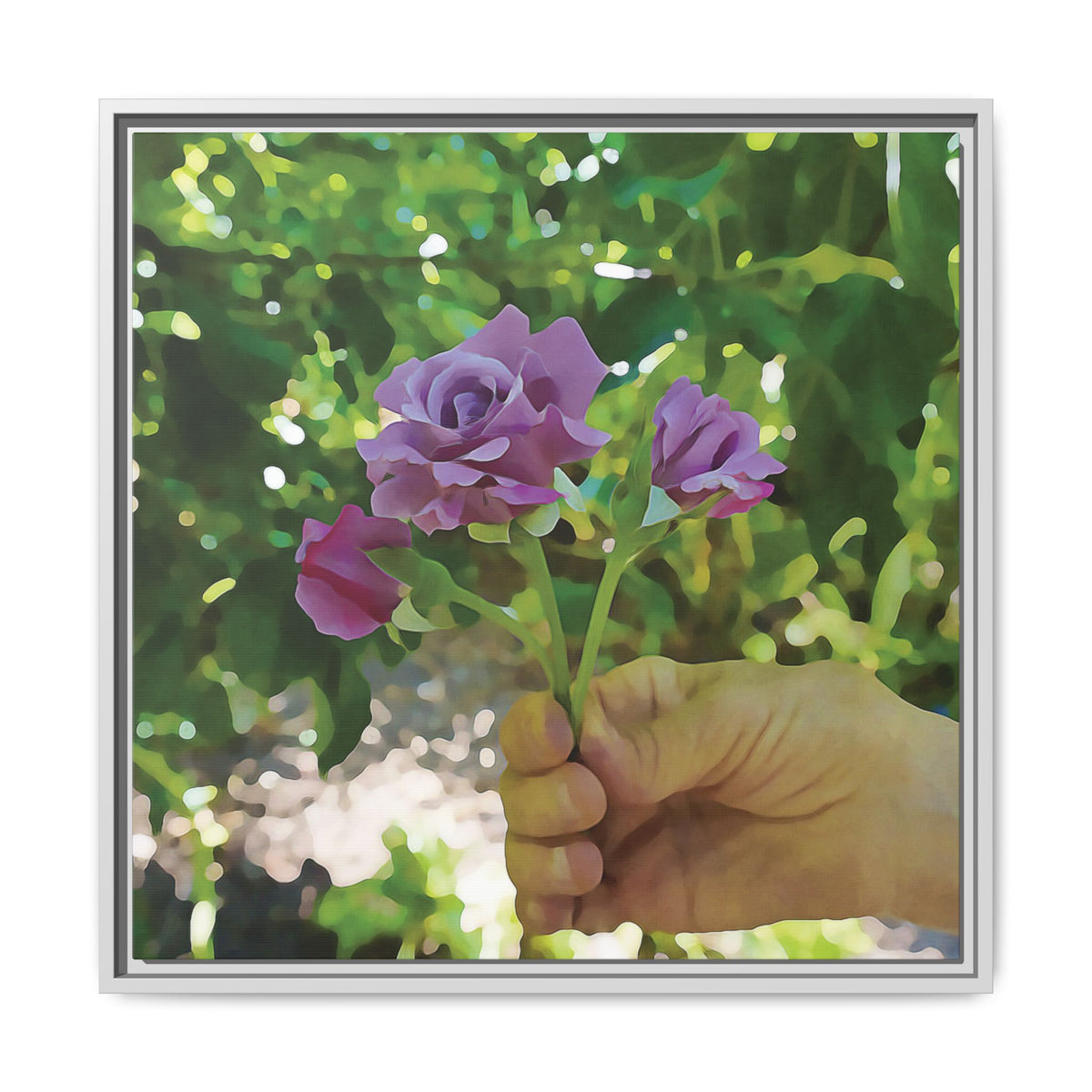 Roses, Small Bouquet | Framed Canvas