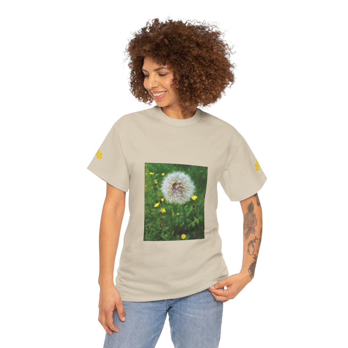 Unisex Heavy Cotton Tee - Flower of Dandelion