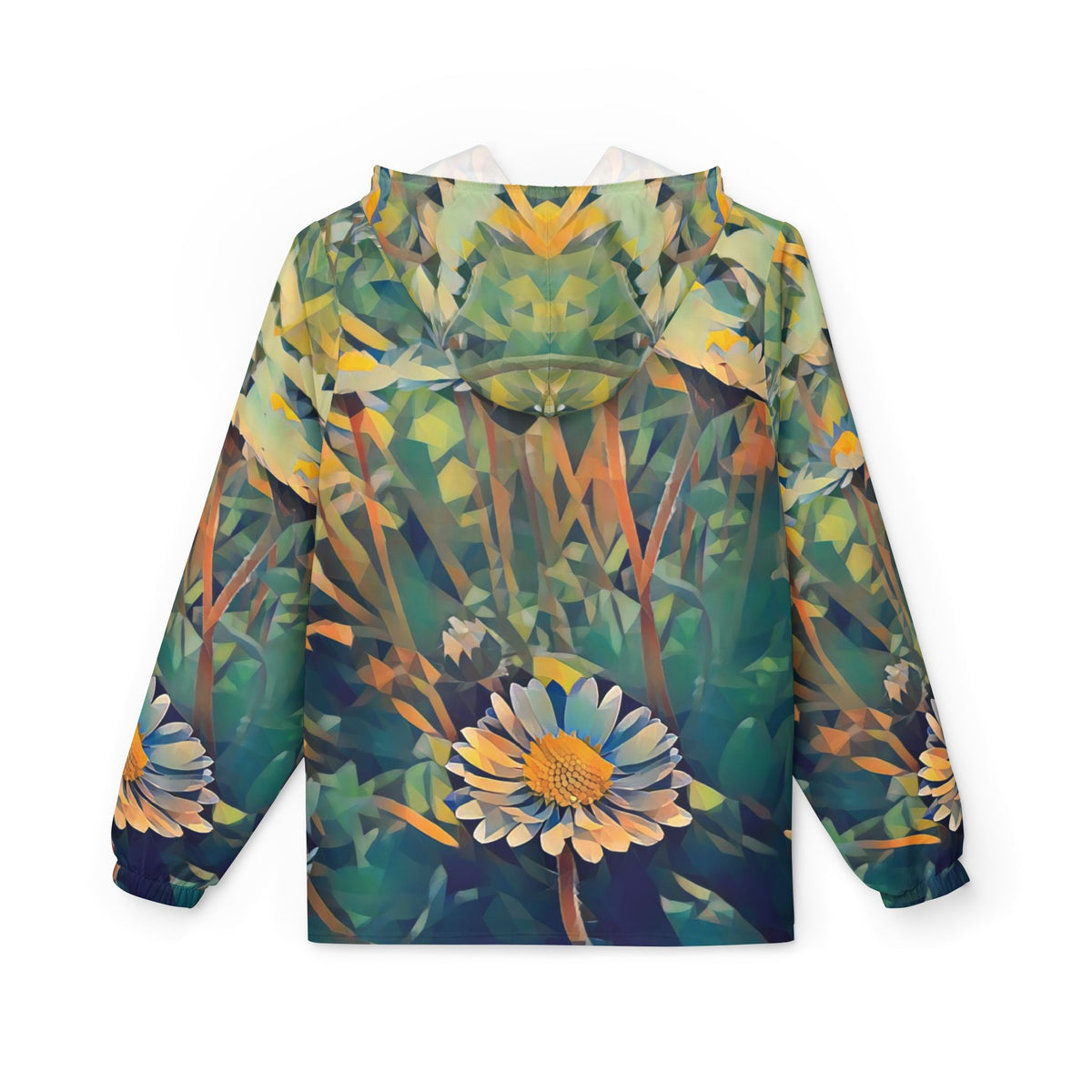 Windbreaker Jacket - Poly Art - Flower of Daisies (Variant 2)