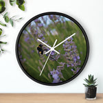 Wall Clock - Flower of Lavender with Bombus Insect (Variant 2)