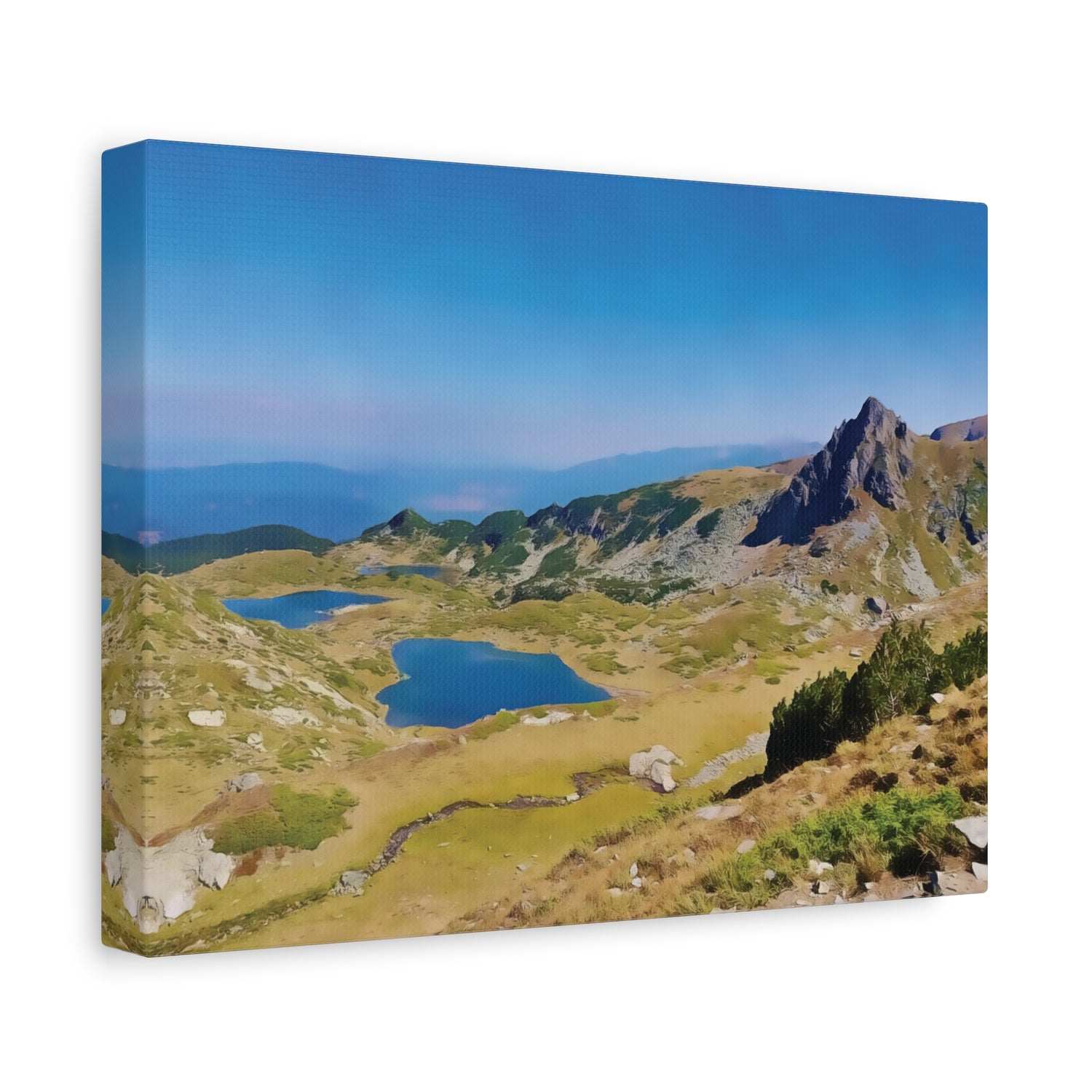 Stretched Matte Canvas - Rila Lakes (Variant 1)