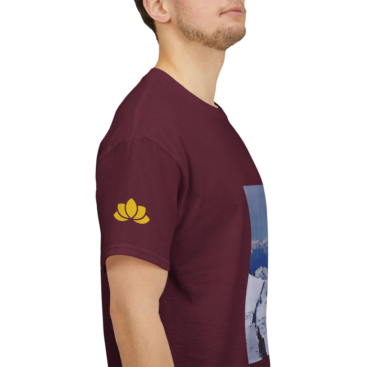 Unisex Heavy Cotton Tee - View from Mont Blanc