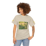 Unisex Heavy Cotton Tee - Poly Art - Rosehip Plant