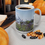 Ceramic White Cup 15oz - Flower of Lavender (Variant 2)