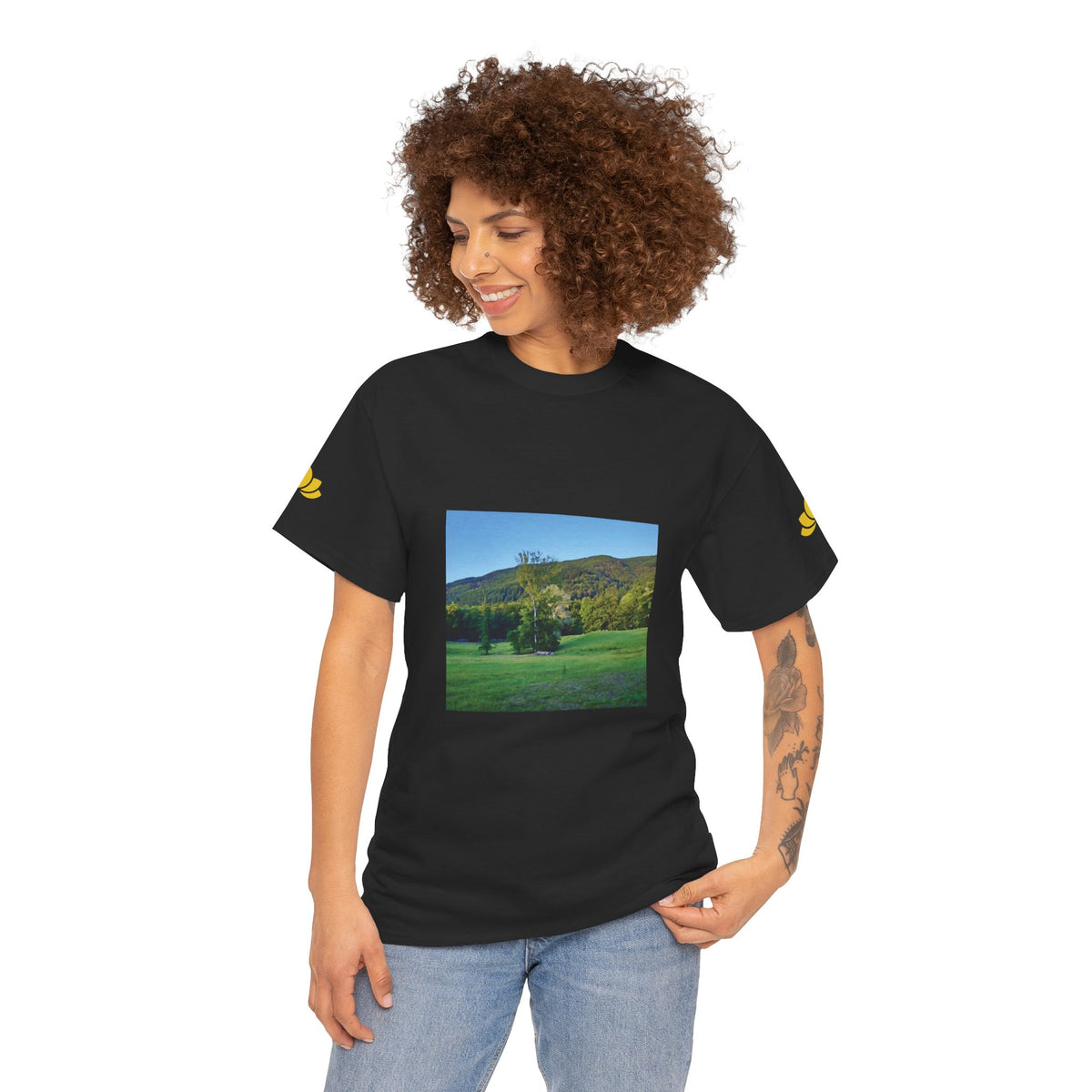 Unisex Heavy Cotton Tee - Tree in a Lawn