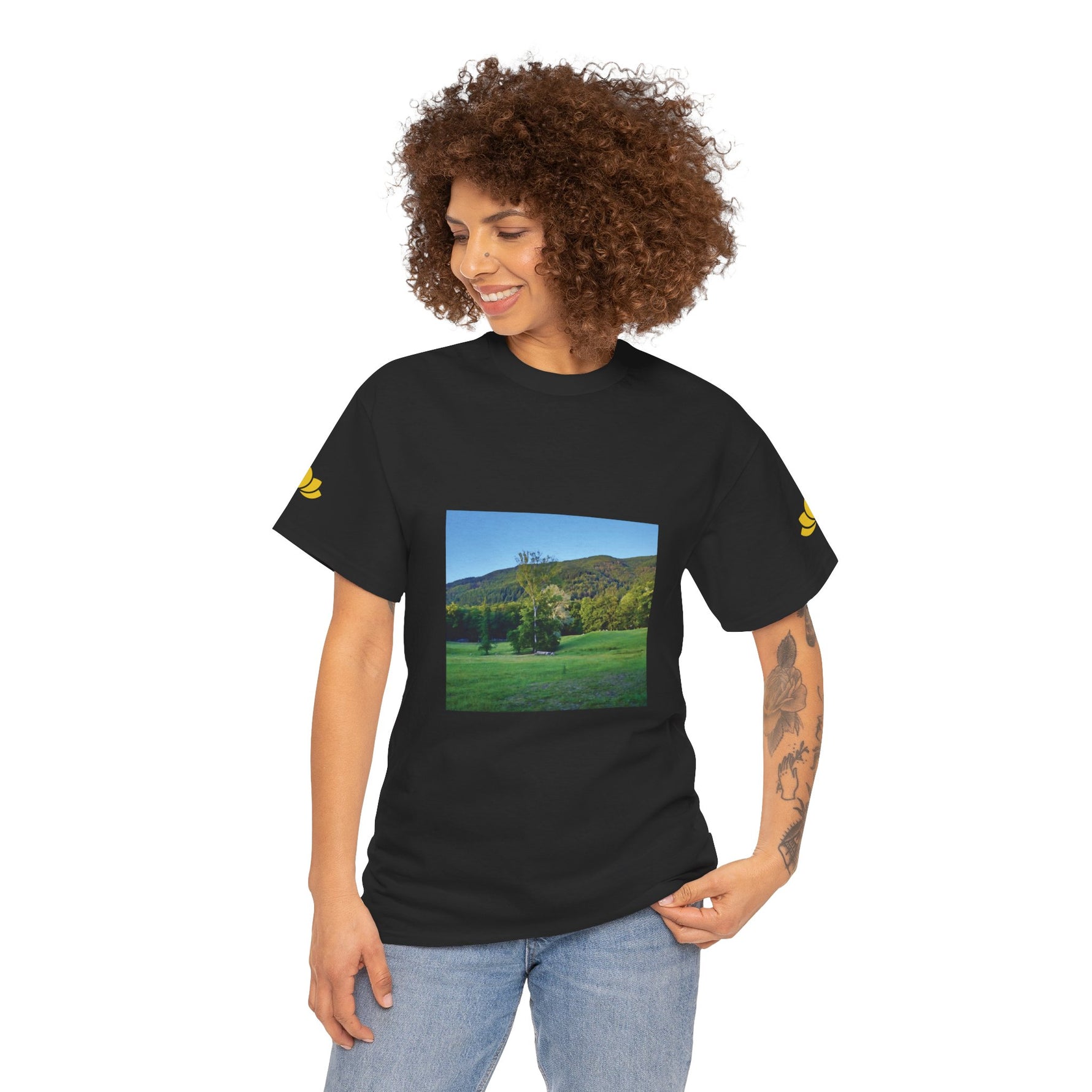 Unisex Heavy Cotton Tee - Tree in a Lawn
