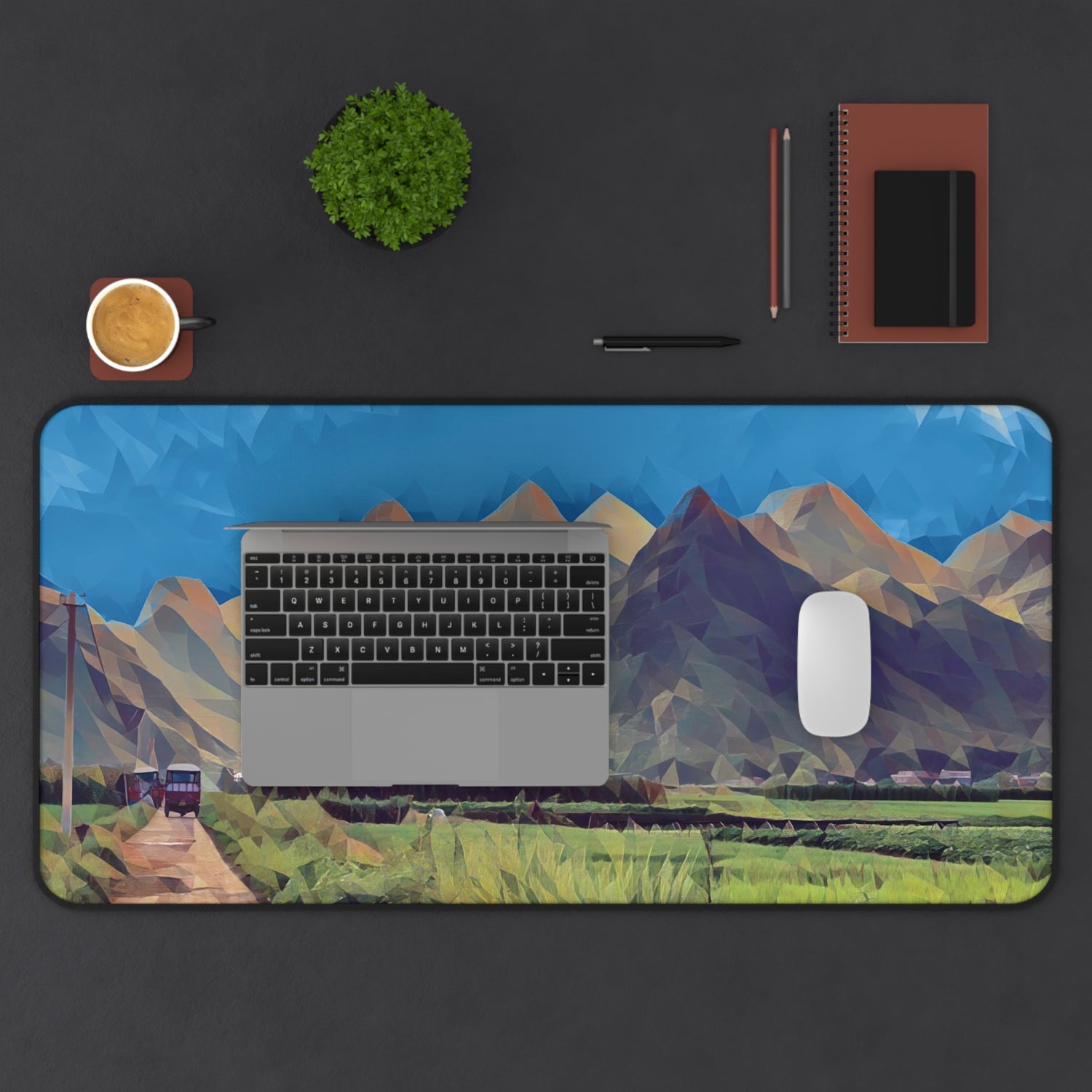 Desk Mat - Poly Art - China's Guilin Hills