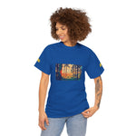 Unisex Heavy Cotton Tee - Poly Art - Forest Sunset (Variant 2)
