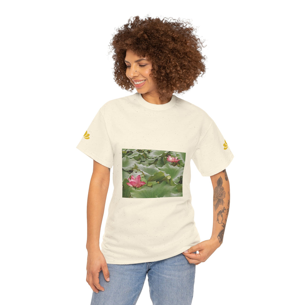Unisex Heavy Cotton Tee - Flower of Lotus (Variant 3)