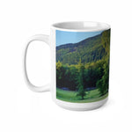 Ceramic White Cup 15oz - Tree in a lawn