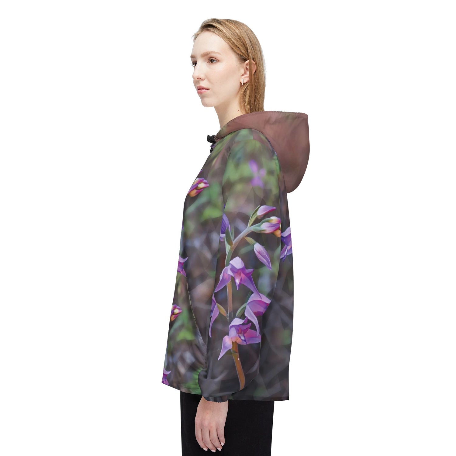 Windbreaker Jacket - Poly Art - Flower of Cephanthera Rubra