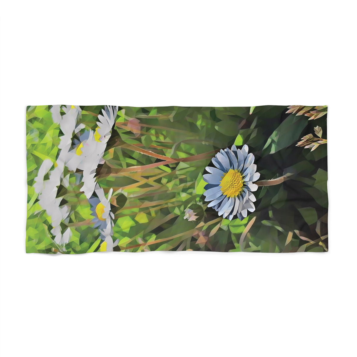 Beach Towel – Poly Art - Flower of Daisies (Variant 1)