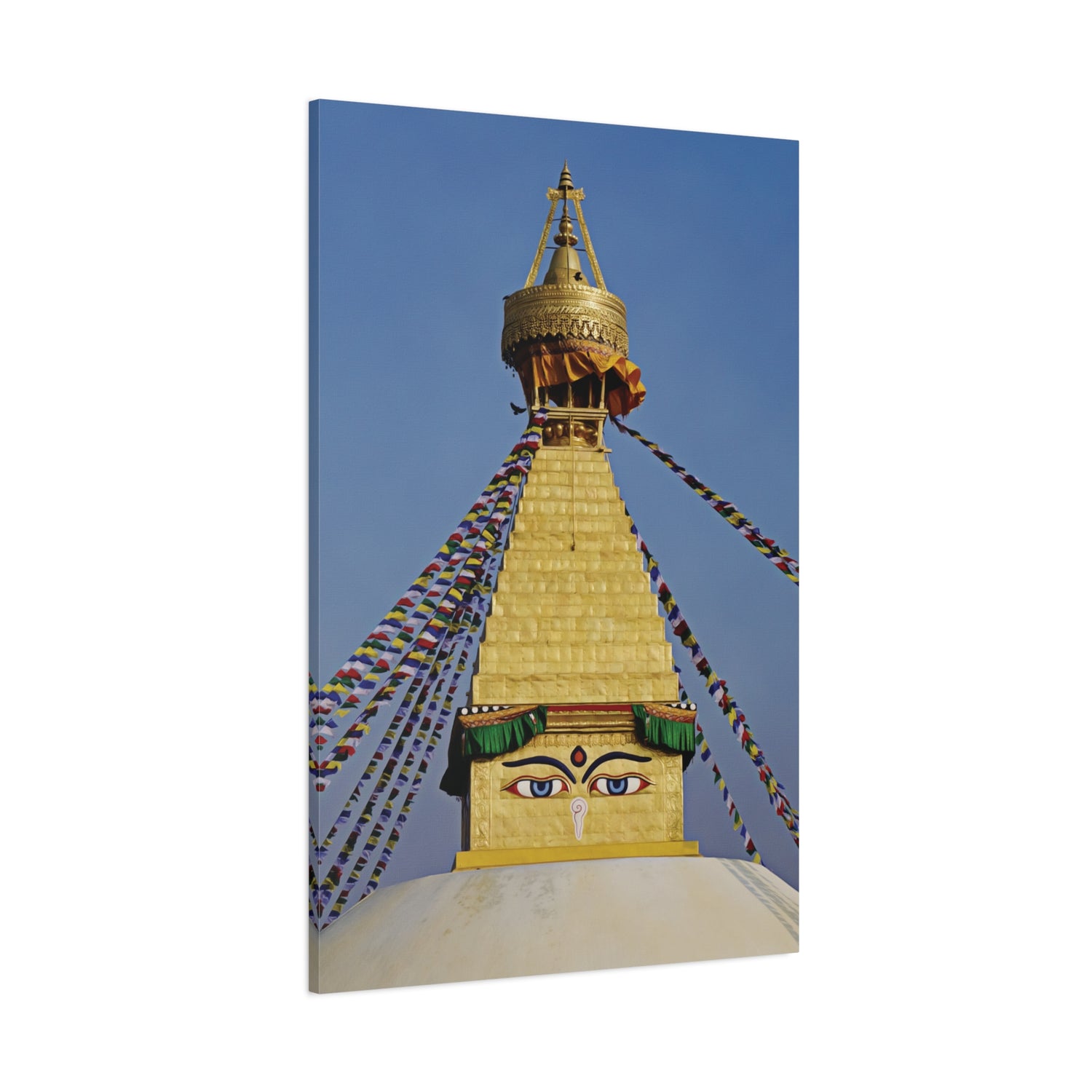 Stretched Matte Canvas - Nepal, Stupa with Buddha's Eyes (Variant 5)