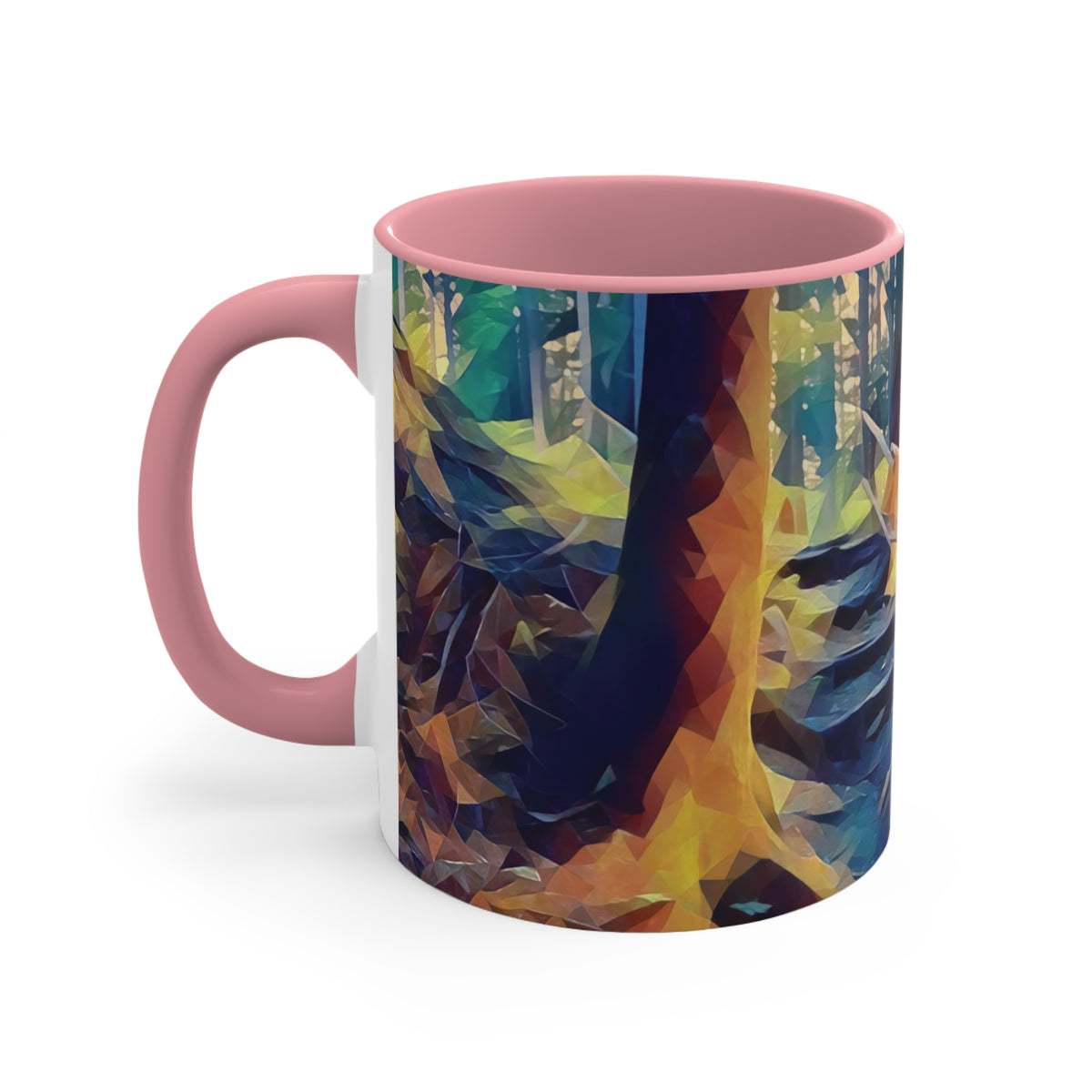 Mug 11oz - Poly Art - Forest, a Path (Variant 1)